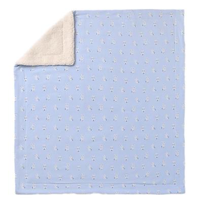 Picture of Mayoral Newborn Baby Winter Bunny Fleecy Blanket - Pale Blue