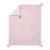 Picture of Mayoral Newborn Baby Winter Faux Fur Pom Pom Blanket - Baby Pink