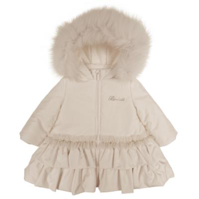 Picture of Bimbalo Girls Padded Coat with Detachable Trim - Beige