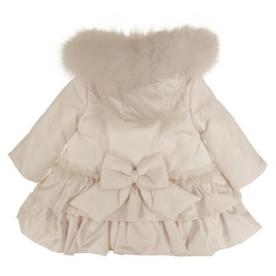 Picture of Bimbalo Girls Padded Coat with Detachable Trim - Beige