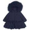 Picture of Bimbalo Girls Padded Coat with Detachable Trim - Navy Blue