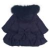 Picture of Bimbalo Girls Padded Coat with Detachable Trim - Navy Blue