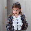 Picture of PRE ORDER Rochy Girls Vintage Chains Collection Triple Bow Dress - Navy Blue White