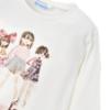 Picture of Mayoral Girls Winter Top & Check Skirt Set X 2 - Ivory Pink Silver Grey