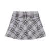 Picture of Mayoral Girls Winter Top & Check Skirt Set X 2 - Ivory Pink Silver Grey