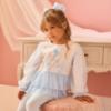 Picture of Caramelo Kids Girls Winter Snow Globe Legging Set X 2 - Ivory Blue