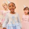 Picture of Caramelo Kids Girls Winter Snow Globe Party Dress - Ivory Blue