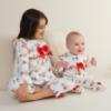 Picture of Caramelo Kids Girls Winter AOP Christmas Pyjamas Set X 2 - Ivory Red