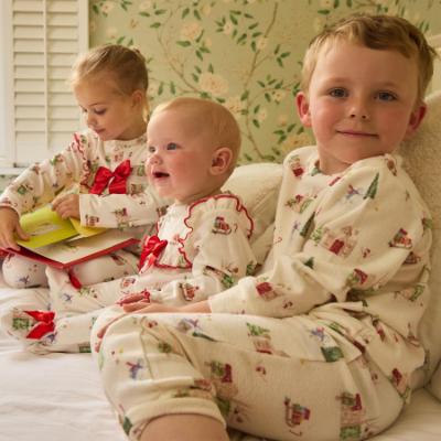 Picture of Caramelo Kids Boys Winter AOP Christmas Pyjamas Set X 2 - Ivory Red