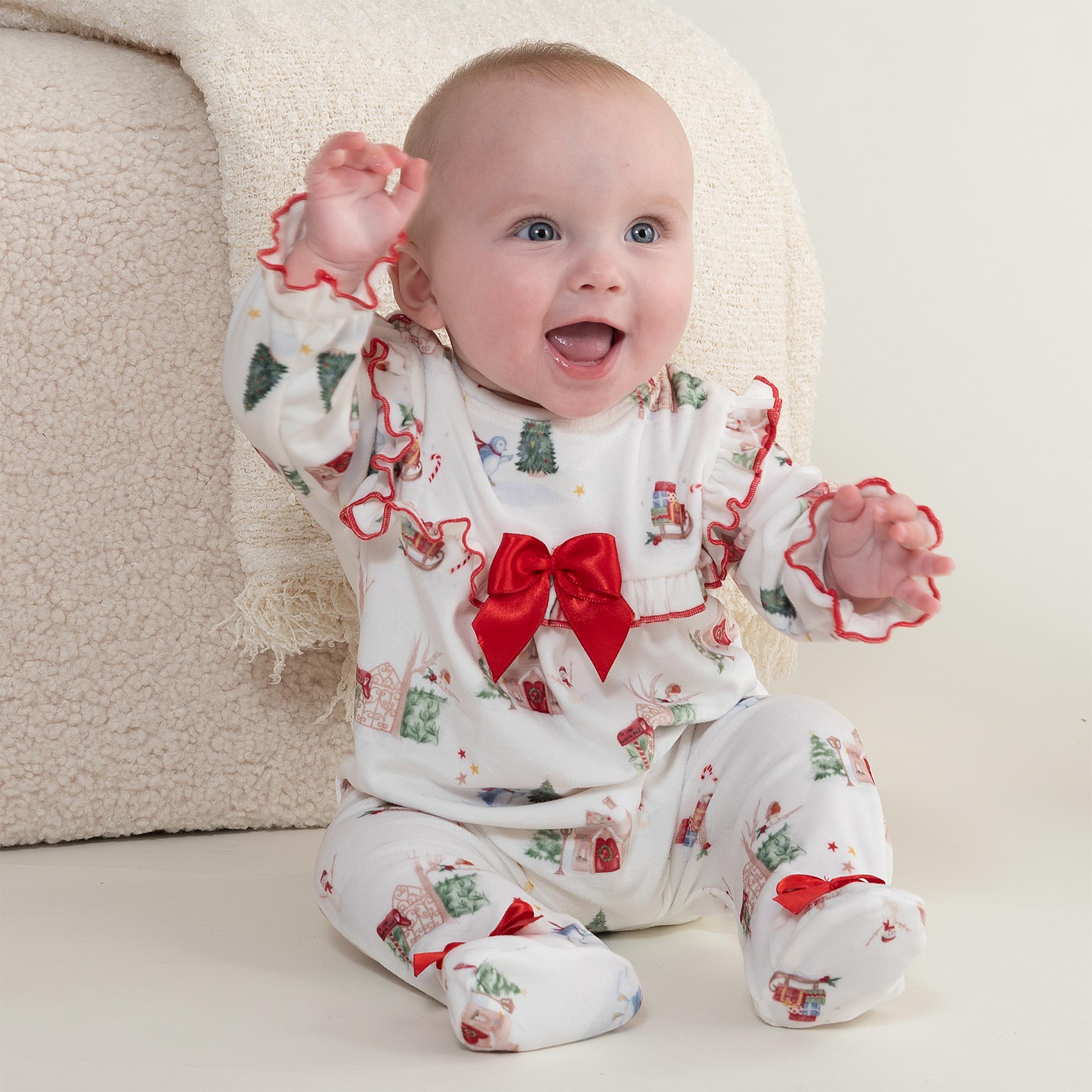 Infant Silk Christmas Pjs Baby Silk Pajamas Baby Silk Pajama Set