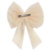 Picture of Caramelo Kids Girls Large Tulle & Pearls Hair Bow with Clip - Mink
