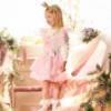Picture of Caramelo Kids Girls Winter Royal Magic Top & Skirt Set X 2 - Ivory Pink Silver