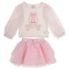 Picture of Caramelo Kids Girls Winter Snow Globe Skirt Set X 2 - Ivory Pink