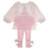 Picture of Caramelo Kids Girls Winter Snow Globe Legging Set X 2 - Ivory Pink