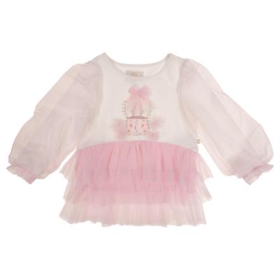 Picture of Caramelo Kids Girls Winter Snow Globe Legging Set X 2 - Ivory Pink
