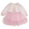 Picture of Caramelo Kids Girls Winter Snow Globe Party Dress - Ivory Pink
