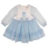 Picture of Caramelo Kids Girls Winter Snow Globe Party Dress - Ivory Blue