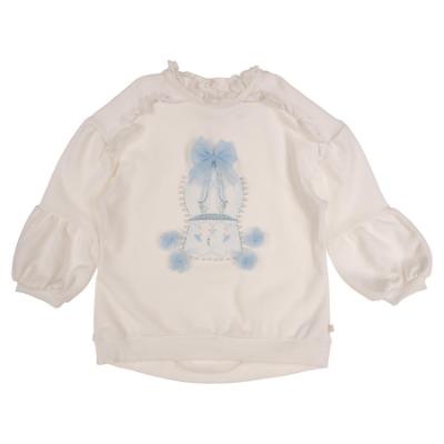 Picture of Caramelo Kids Girls Winter Snow Globe Hi Lo Tunic Legging Set X 2 - Ivory Blue