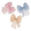 Picture of Caramelo Kids Girls Large Tulle & Pearls Hair Bow with Clip - Mink