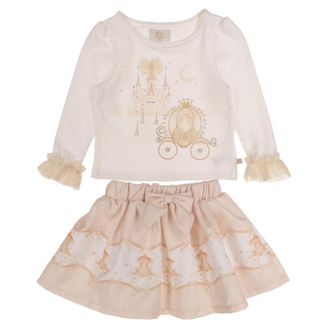 Picture of Caramelo Kids Girls Winter Make Believe Skirt Set X 2 - Ivory Mink