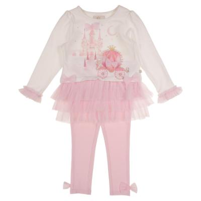 Picture of Caramelo Kids Girls Winter Make Believe Legging Set X 2 - Ivory Pink