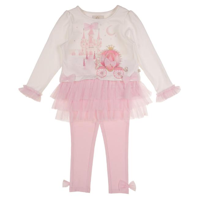 Picture of Caramelo Kids Girls Winter Make Believe Legging Set X 2 - Ivory Pink