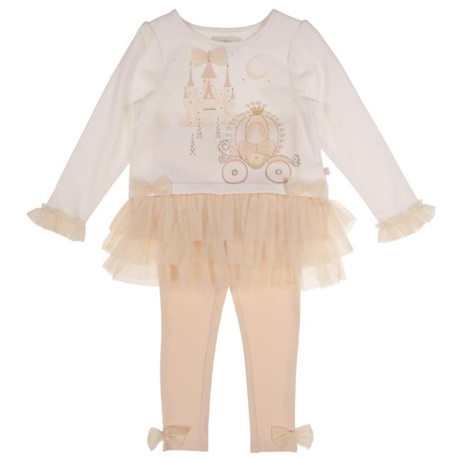 Picture of Caramelo Kids Girls Winter Make Believe Legging Set X 2 - Ivory Mink