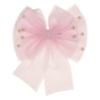 Picture of Caramelo Kids Girls Large Tulle & Pearls Hair Bow with Clip - Pink
