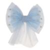 Picture of Caramelo Kids Girls Large Tulle & Pearls Hair Bow with Clip - Sky Blue
