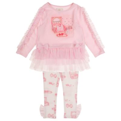 Picture of Caramelo Kids Girls Winter Jewellery Box Tunic & Legging Set X 2 - Pink