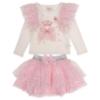 Picture of Caramelo Kids Girls Winter Royal Magic Top & Skirt Set X 2 - Ivory Pink Silver