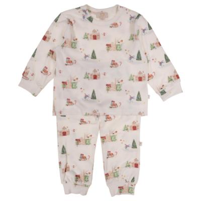 Picture of Caramelo Kids Boys Winter AOP Christmas Pyjamas Set X 2 - Ivory Red