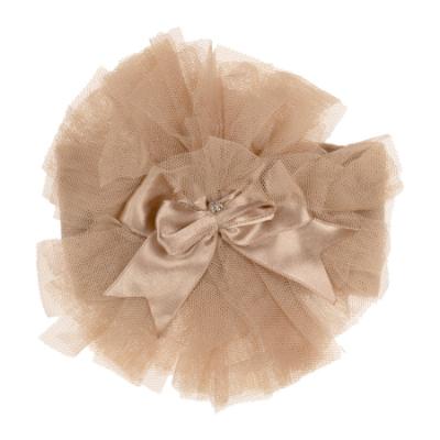 Picture of Beau KiD Baby Girls TuTu Tulle Ruffle Soft Headband With Diamante Satin Bow - Camel