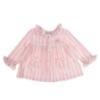 Picture of Beau KiD Girls Embroidered Teddy Stripe Pyjamas Set X 2 - Dark Pink Ivory
