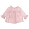 Picture of Beau KiD Girls Embroidered Teddy Stripe Pyjamas Set X 2 - Dark Pink Ivory
