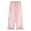 Picture of Beau KiD Girls Embroidered Teddy Stripe Pyjamas Set X 2 - Dark Pink Ivory