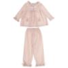Picture of Beau KiD Girls Embroidered Teddy Stripe Pyjamas Set X 2 - Pink Ivory