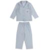 Picture of Beau KiD Boys Embroidered Teddy Check Pyjamas Set X 2 - Blue White