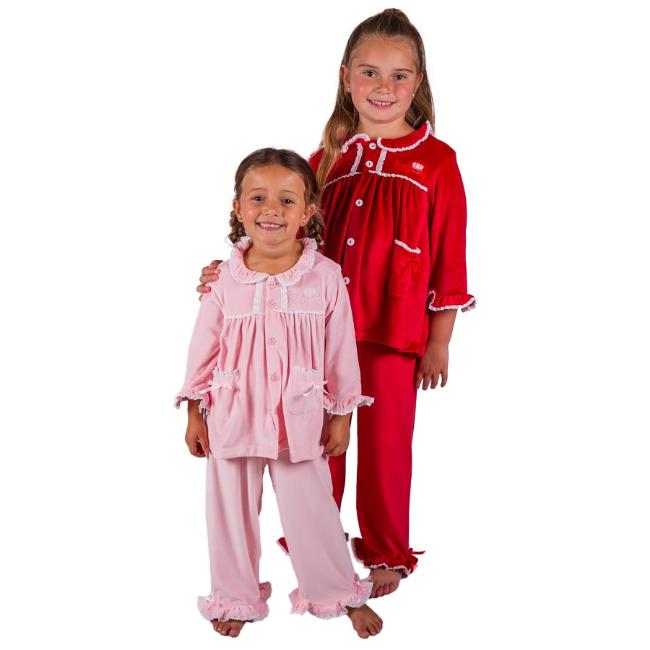 Picture of Beau KiD Girls Embroidered Fairytale Pyjamas Set X 2 - Pink Ivory