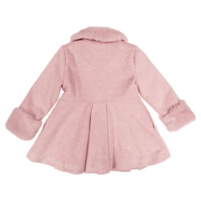 Picture of Beau KiD Girls Faux Fur Collar Coat & Hat Set X 2 - Rosa Pink