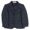 Picture of Beau KiD Boys Traditional Three Piece Check Suit - Navy Blue