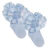 Picture of Beau KiD Girls Ruffle Ribbon & Tulle Ankle Socks - Sky Blue