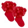 Picture of Beau KiD Girls Ruffle Ribbon & Tulle Ankle Socks - Red