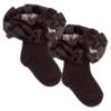 Picture of Beau KiD Girls Ruffle Ribbon & Tulle Ankle Socks - Black