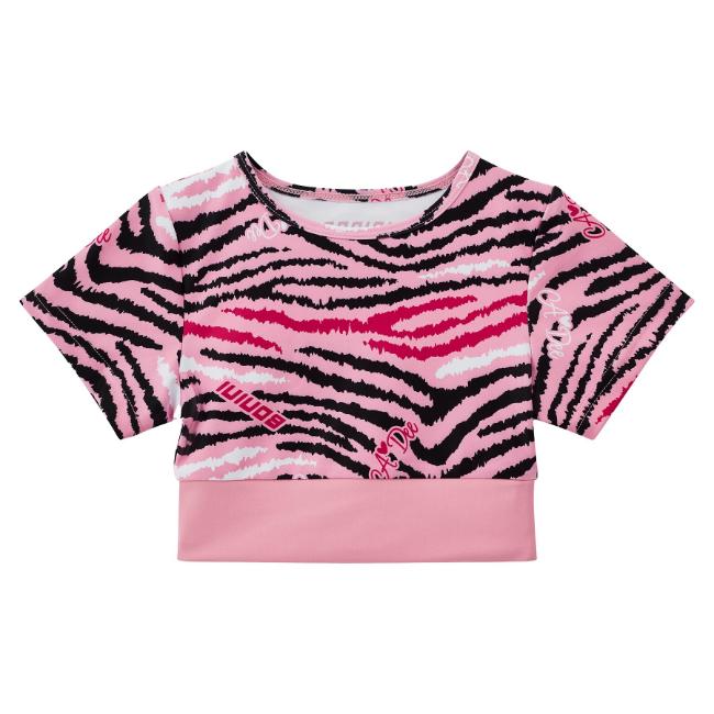 Picture of Bonini by A* Dee Energy Printed Sports Top - Peony Pink