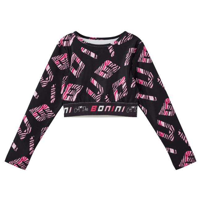 Picture of Bonini by A* Dee Power Long Sleeve Sports Top - Black