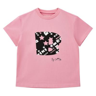 Picture of Bonini by A* Dee Dynamic Oversized Logo T-shirt - Peony Pink