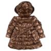 Picture of A Dee Initial Icon Montana Padded Long Metallic Jacket - Chocolate Brown