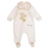 Picture of Bimbalo Baby Girls Velour Sleepsuit & Matching Blanket Set X 2 - Ivory Gold