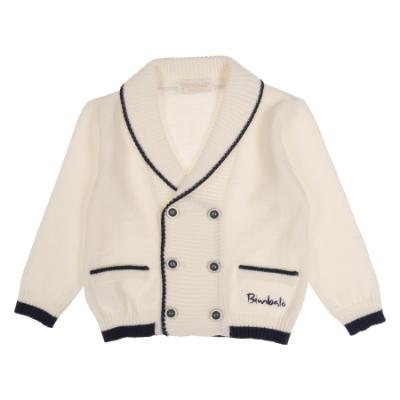 Picture of Bimbalo Baby Boys Cardigan Shorts Shirt Bow Tie Set X 4 - Ivory Navy